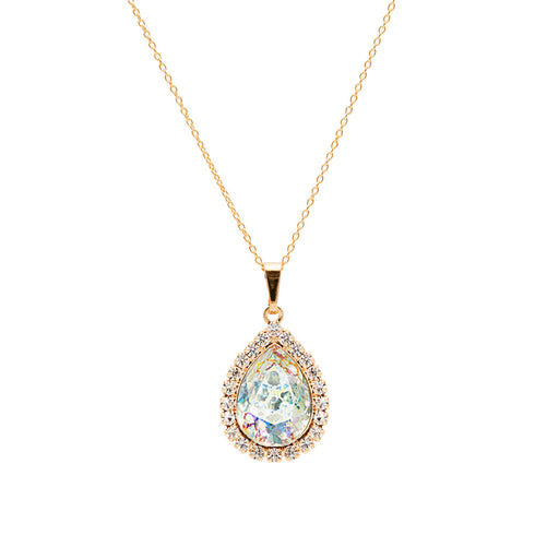Pakabukas "Debesų Lašas (Balta Patina)" su Swarovski™ kristalais